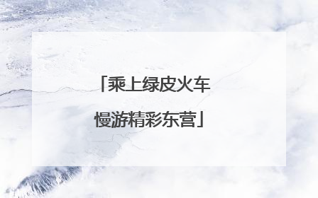 乘上绿皮火车 慢游精彩东营