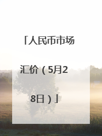 人民币市场汇价（5月28日）
