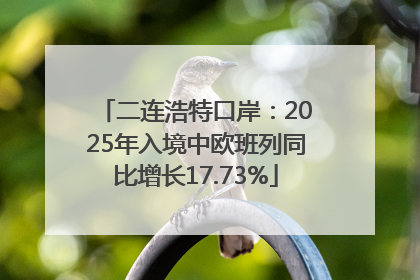 二连浩特口岸：2025年入境中欧班列同比增长17.73%