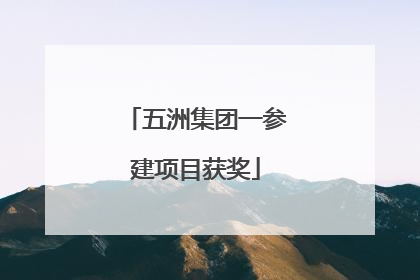 五洲集团一参建项目获奖
