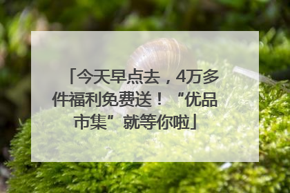 今天早点去，4万多件福利免费送！“优品市集”就等你啦