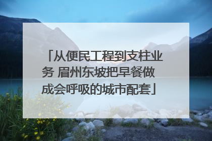 从便民工程到支柱业务 眉州东坡把早餐做成会呼吸的城市配套