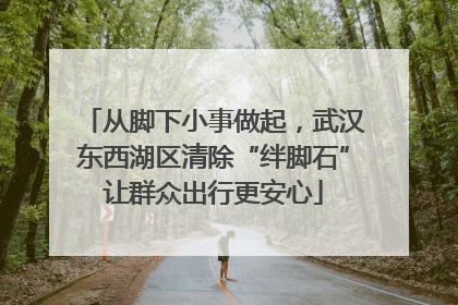 从脚下小事做起，武汉东西湖区清除“绊脚石”让群众出行更安心