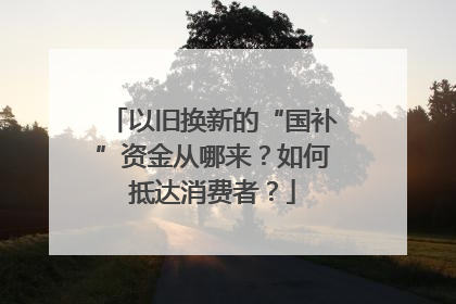 以旧换新的“国补”资金从哪来？如何抵达消费者？