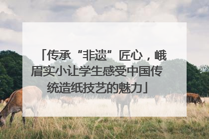 传承“非遗”匠心，峨眉实小让学生感受中国传统造纸技艺的魅力