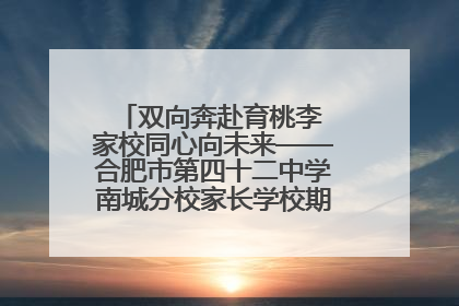 双向奔赴育桃李 家校同心向未来——合肥市第四十二中学南城分校家长学校期末总结会圆满召开