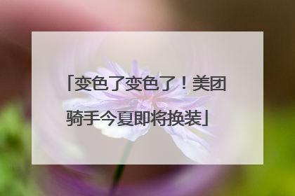 变色了变色了！美团骑手今夏即将换装