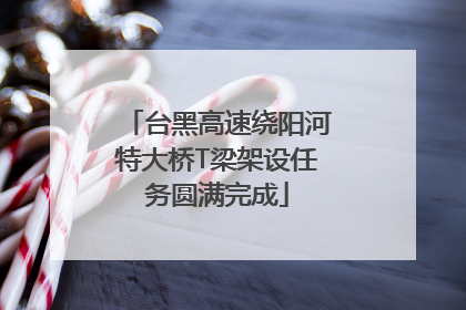台黑高速绕阳河特大桥T梁架设任务圆满完成