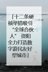 十二条硬核举措吸引“全球合伙人” 资阳全力打造数字游民友好型城市