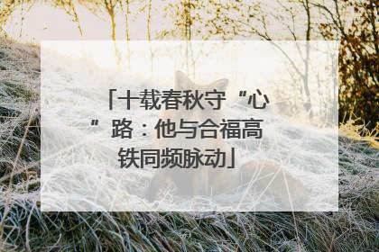 十载春秋守“心”路：他与合福高铁同频脉动