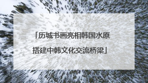 历城书画亮相韩国水原 搭建中韩文化交流桥梁