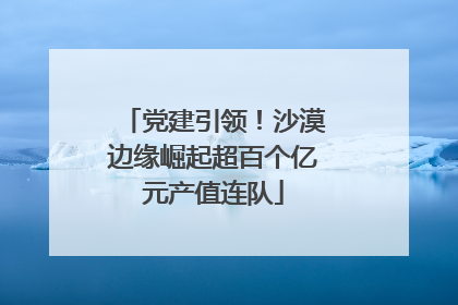 党建引领！沙漠边缘崛起超百个亿元产值连队