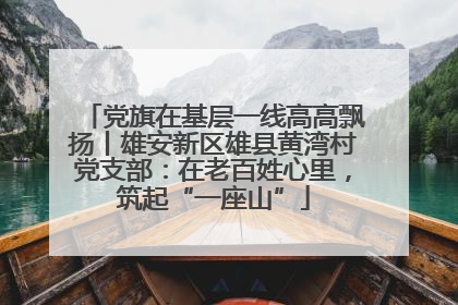 党旗在基层一线高高飘扬丨雄安新区雄县黄湾村党支部：在老百姓心里，筑起“一座山”