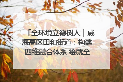 全环境立德树人｜威海高区田和街道：构建四维融合体系 绘就全环境立德树人新画卷