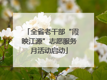 全省老干部“霞映江源”志愿服务月活动启动