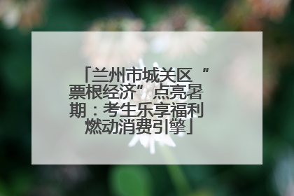兰州市城关区“票根经济”点亮暑期：考生乐享福利 燃动消费引擎