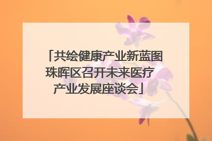 共绘健康产业新蓝图 珠晖区召开未来医疗产业发展座谈会
