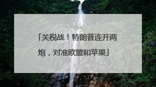 关税战！特朗普连开两炮，对准欧盟和苹果
