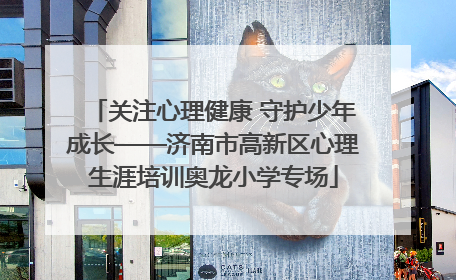 关注心理健康 守护少年成长——济南市高新区心理生涯培训奥龙小学专场