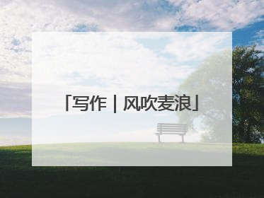 写作｜风吹麦浪