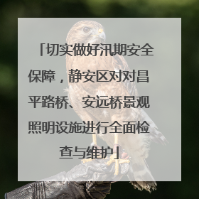 切实做好汛期安全保障，静安区对对昌平路桥、安远桥景观照明设施进行全面检查与维护
