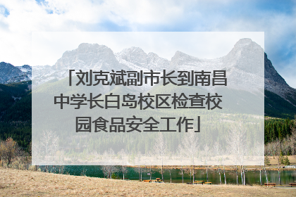 刘克斌副市长到南昌中学长白岛校区检查校园食品安全工作