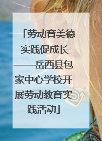 劳动育美德 实践促成长——岳西县包家中心学校开展劳动教育实践活动
