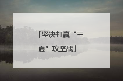 坚决打赢“三夏”攻坚战