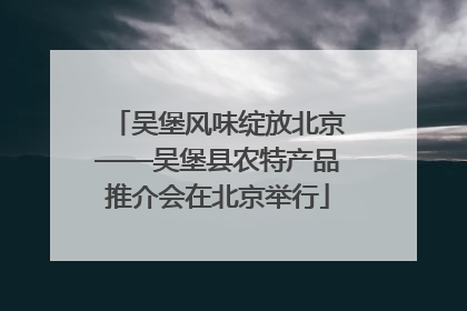 吴堡风味绽放北京——吴堡县农特产品推介会在北京举行