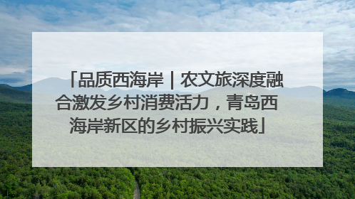 品质西海岸｜农文旅深度融合激发乡村消费活力，青岛西海岸新区的乡村振兴实践