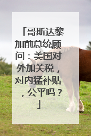 哥斯达黎加前总统顾问：美国对外加关税，对内猛补贴，公平吗？