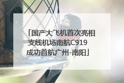 国产大飞机首次亮相支线机场南航C919成功首航广州-南阳