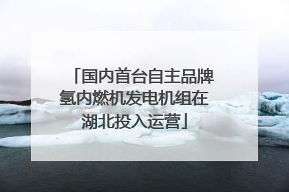 国内首台自主品牌氢内燃机发电机组在湖北投入运营