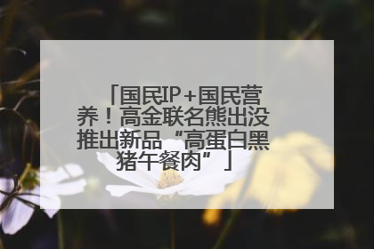 国民IP+国民营养！高金联名熊出没推出新品“高蛋白黑猪午餐肉”