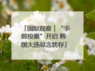 国际观察｜“事前投票”开启 韩国大选悬念犹存