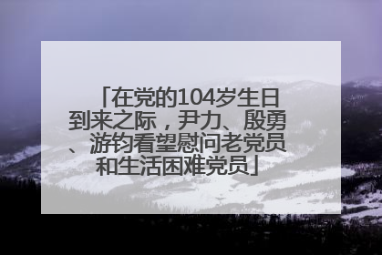 在党的104岁生日到来之际，尹力、殷勇、游钧看望慰问老党员和生活困难党员