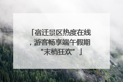 宿迁景区热度在线，游客畅享端午假期“末梢狂欢”