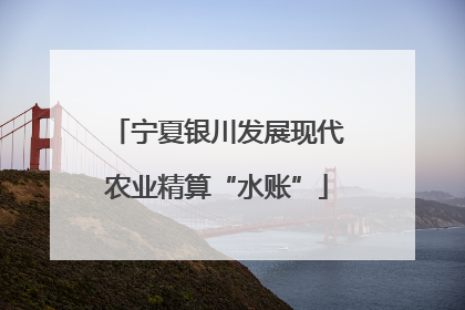 宁夏银川发展现代农业精算“水账”