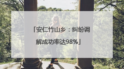 安仁竹山乡：纠纷调解成功率达98%