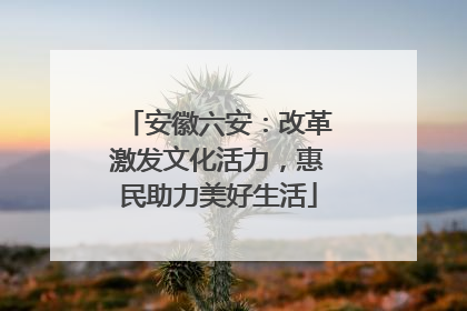 安徽六安：改革激发文化活力，惠民助力美好生活