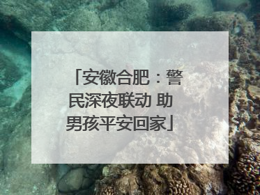 安徽合肥：警民深夜联动 助男孩平安回家