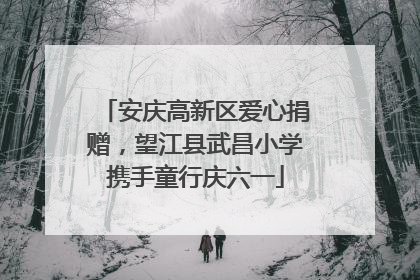 安庆高新区爱心捐赠，望江县武昌小学携手童行庆六一