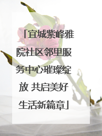 宜城紫峰雅院社区邻里服务中心璀璨绽放 共启美好生活新篇章