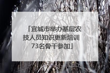 宜城市举办基层农技人员知识更新培训 73名骨干参加