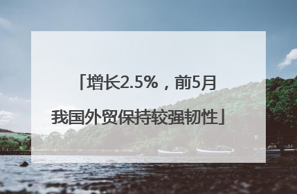 增长2.5%，前5月我国外贸保持较强韧性