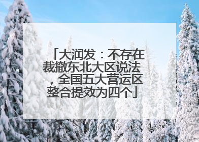 大润发：不存在裁撤东北大区说法，全国五大营运区整合提效为四个