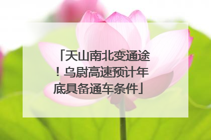 天山南北变通途！乌尉高速预计年底具备通车条件