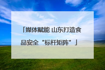 媒体赋能 山东打造食品安全“标杆矩阵”