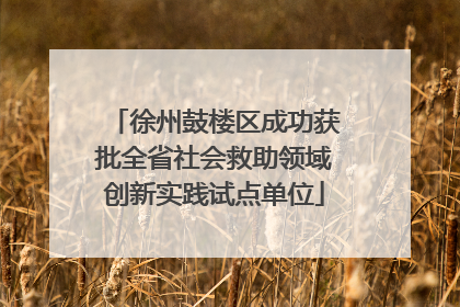徐州鼓楼区成功获批全省社会救助领域创新实践试点单位