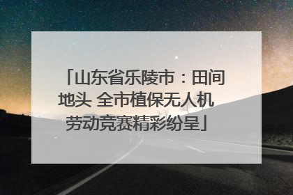 山东省乐陵市：田间地头 全市植保无人机劳动竞赛精彩纷呈